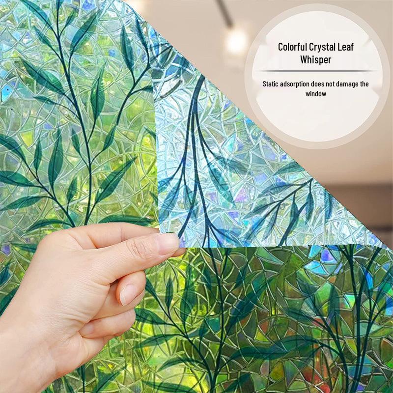 Colorful Thickened Translucent Window Stickers for Bedrooms & Living Rooms - Anti-Peep Glass Film for Offices