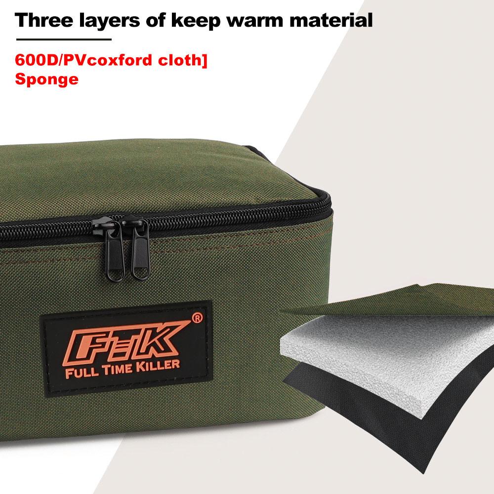 FTK Fishing Tackle Bag with 4 Small Pouches Fishing Reel Lure Storage Bag Pouch Fishing Tackle Organizer Bag