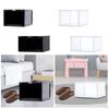 Clear Shoe Storage Organizer Rack Holder with Door Thicken Drawer Organize Unit Display