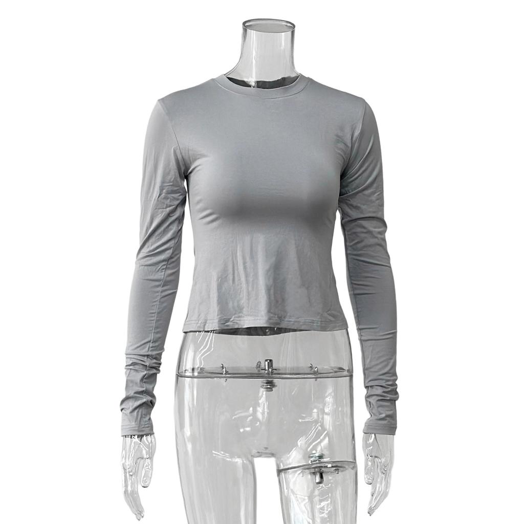 Top de Damă Wildberry Stil Fierbinte High-End Slim Fit Toamnă Stil Francez Elegant Tricou cu Mânecă Lungă Cămașă de Bază