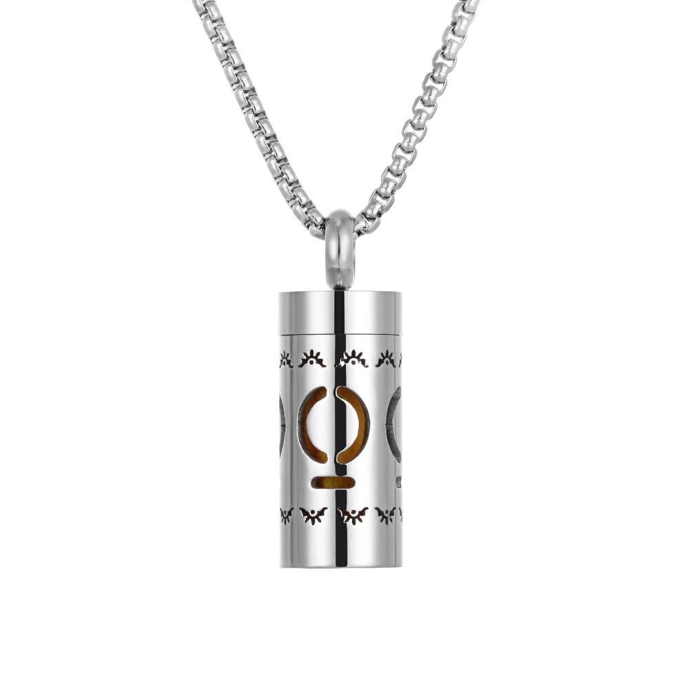 Colar Difusor de Aromaterapia de Aço Inoxidável Medalhão Colar de Perfume Presente de Dia dos Namorados