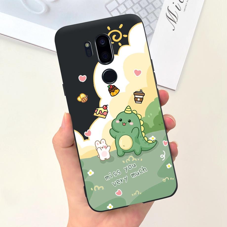 For LG G7 ThinQ G7 Plus Case Luxury Soft Silicone TPU Bumper Phone Cover for LG G6 G6+ Plus Capa Panda Rabbit Goothic Style Case