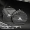 EV Car Charging Cable Storage Box Charger Cables Carry Bag Trunk Organizer For VW Scirocco Jetta Golf Passat Tiguan Zy2