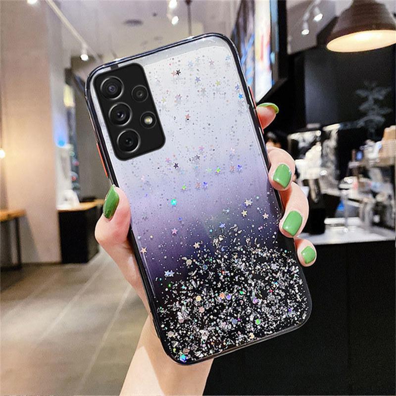 Full Lens Protection Case for Samsung Galaxy S22 Plus S21 S23 Ultra S20 FE Sequins Bling Glitter Cover