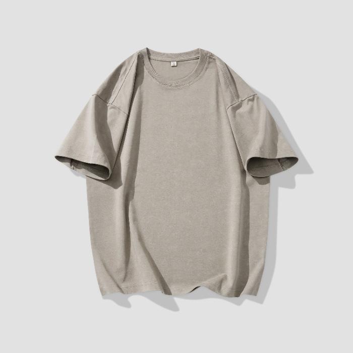 Short-sleeved T-shirt Men's Summer Dirty Top Loose Round Neck Half-sleeved Shirt