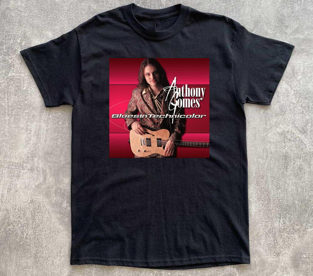 Anthony Gomes - Blues In Technicolor Album Black Shirt S-5XL HD881 Unisex T-Shirt XXXXL