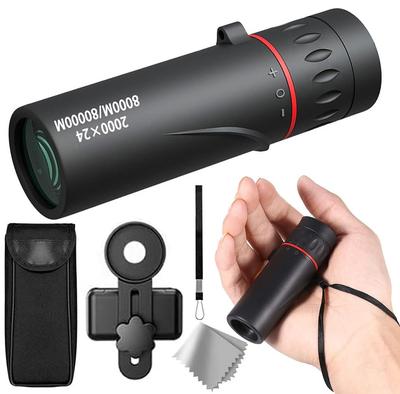 2000x24 High Magnification Monocular Telescope with IPX6 Bak4 High Compatible with Museum Easy Smartphone Ideal for Bird Sports and Special Concerts