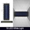 LED Solar Lights Wall Lamp Waterproof Outdoor UP and Down Lighting Solar Powered Lamps Garden Fence Yard Decoration Sunlight