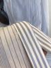 High-End Minimalist Striped Long-Sleeve Turn-Down Collar Shirt for Women