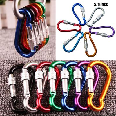 Multi-color Aluminium Equipment Camping Hiking Hook Buckle Keychain Climbing Button Alloy Carabiner