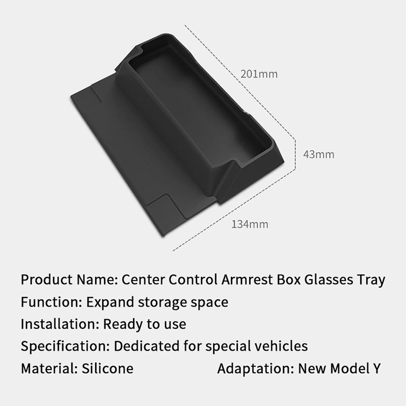 Hot Sale For New Model Y Juniper 2025+ Launch Car Glasses Tray Center Console Armrest Storage Box Organizer Interior Accessories