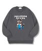 TI.GLAKE Just Seating Oversized Double-Sided Sweatshirt Dark Gray