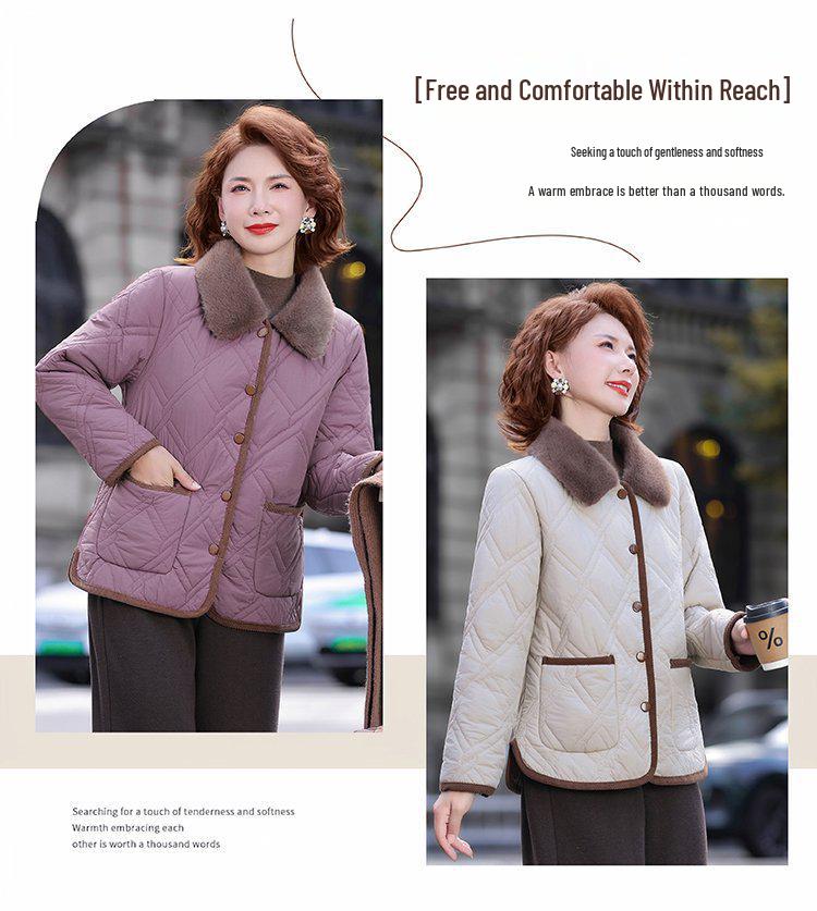 Women's Plus Size Velvet-Padded Winter Outerwear: Thick, Warm, Fashionable Top