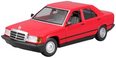 Bburago Mercedes Benz 190 E 1987 Red Finished Product 1/24