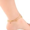 Double Layer Gold Ankle Bracelet Fashionable And Versatile Women's Foot Jewelry Unique Design Delicate Ankle Chain