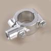 25mm 1" Silver Aluminum Motorcycle 10mm Handlebar View Mirror Thread Mount Holder Clamp Adapter