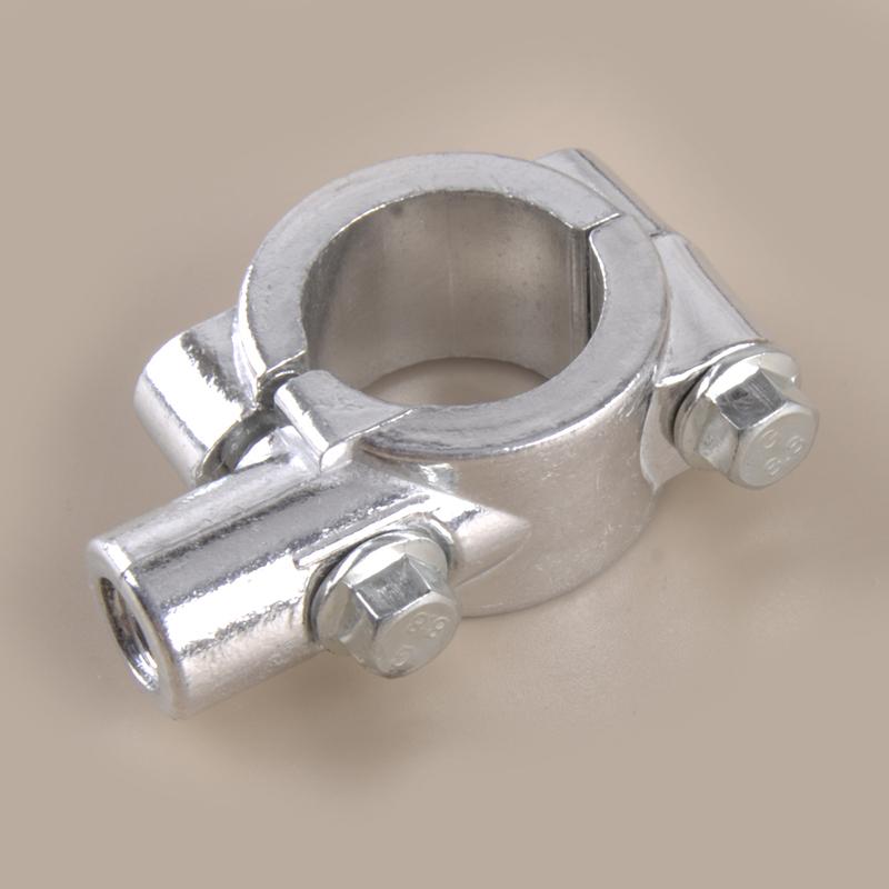 

25mm 1 Silver Aluminum Motorcycle 10mm Handlebar View Mirror Thread Mount Holder Clamp Adapter