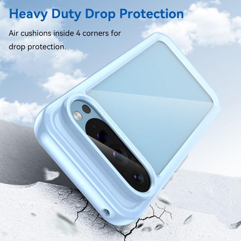 For Google Pixel 9 Phone Case WANLONFENG XC Series TPU Acrylic Cover with Tempered Glass (Big Lens Hole)