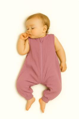 Muslin Sleeping Bag for Children with Legs L 9-24 Months Summer TOG 1.0 - Retro Pink