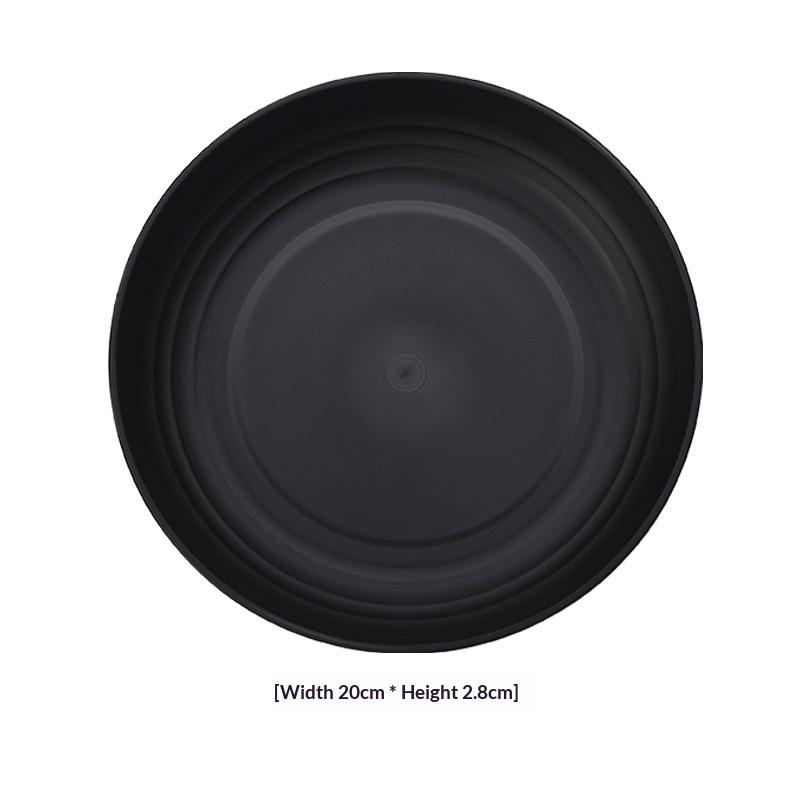Durable Picnic Tableware Plates Set of 4 Reusable Plastic for Camping Outdoor Beach Barbecue Party