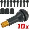 TR413 Tubeless Car Wheel Tire Valve Stems with Caps Tyre Rubber Valves with Dust Caps Black Rubber Valve Stems Accessories