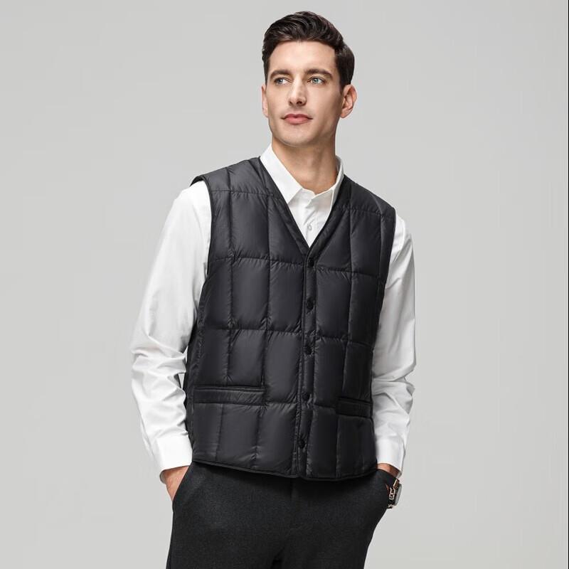 Romon Men's V-Neck Down Puffer Vest
