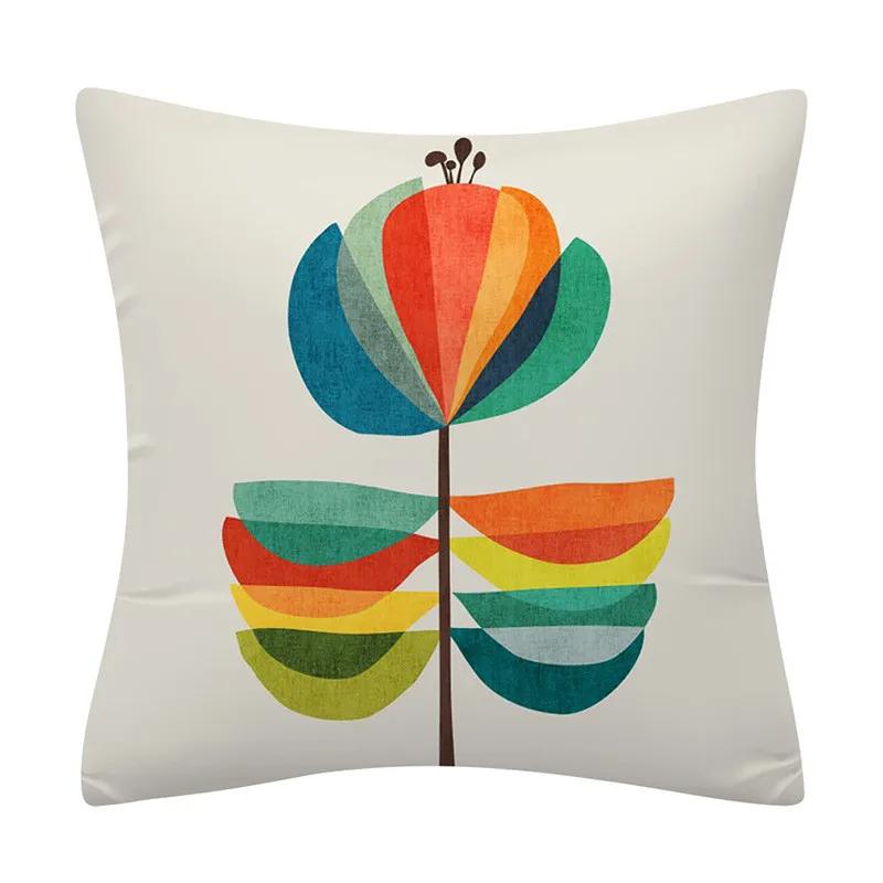 45*45cm Creative Color Geometric Design Pattern Cushion Cover Sofa Office Seat Car Waist Home Decoration