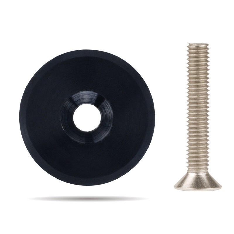 Bike Stem Cover with Installation Screw Durable Aluminum Alloy Front Fork Top Tube Cap for Road Bike  Repair Replacement