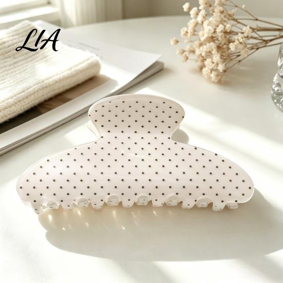 Versatile Hair Grips for Updos Polka Dot Claw Clip Women, Lightweight Acrylic Non-Slip Jaw Clip, Decorative Clamps Dating Elegant Strong Hold