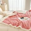 Doppelseitige Taftdecke, Warme Verdickte Fleece-Einfarbig-Decke Weiche Warme Überwurfdecke Nickerchen-Decke für Couch Sofa Büro Bett Camping Reisen