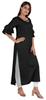 Moomaya Solid Designer Kurti Bell Sleeve Casual Long Straight Kurta For Women