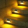 1-8PCS Solar Stainless Steel Step Light Waterproof Anti-corrosion and Environmental Protection Wall Light for Garden Fence Wall