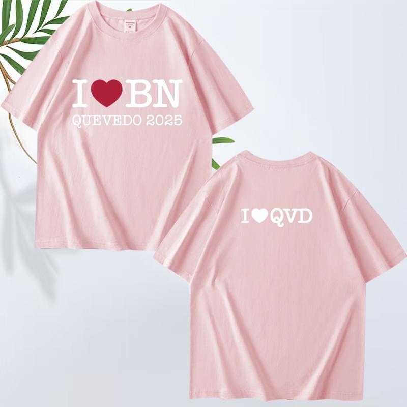 Love Bn Quevedo Fashion T Shirt Men Women Fashion Loose Funny Oversized 100% Cotton Short Sleeve Summer Print Unisextops