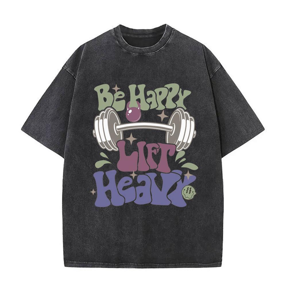 Lifting ist meine Therapie Fitnessstudio Fitness Pumpenabdeckung T-Shirt Herren Damen Mode Vintgae Gewaschenes T-Shirt Männlich Kunst Ästhetisch Kurzarm