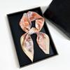Simple and fresh headscarf plant flower silk scarf spring and summer headband small square scarf wholesale silk scarf long silk scarf wholesale