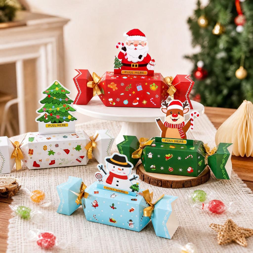 Christmas Candy Envelopes (4-Pack) for Holiday Gifts and Treats