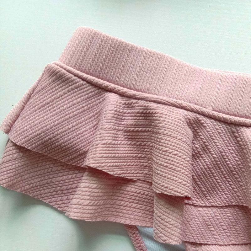 Pink European & American Sexy Bandeau Bikini Set