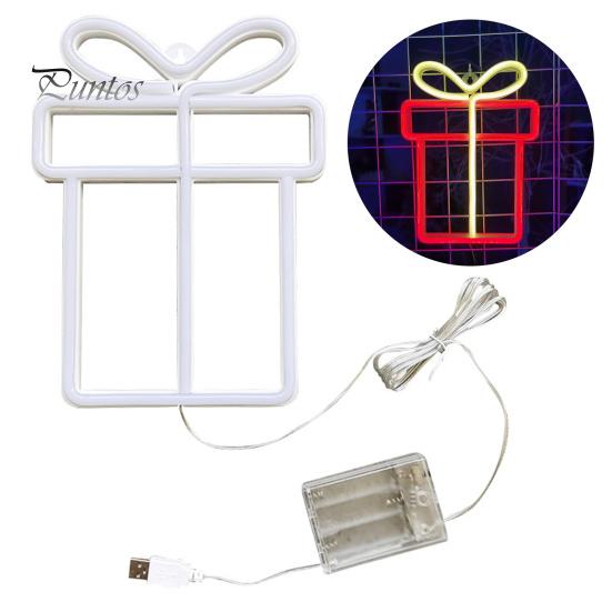 

Светодиодная подарочная коробка Неоновые огни Яркие цвета Простота в использовании Создайте атмосферу Рождественское украшение Красочные огни красный