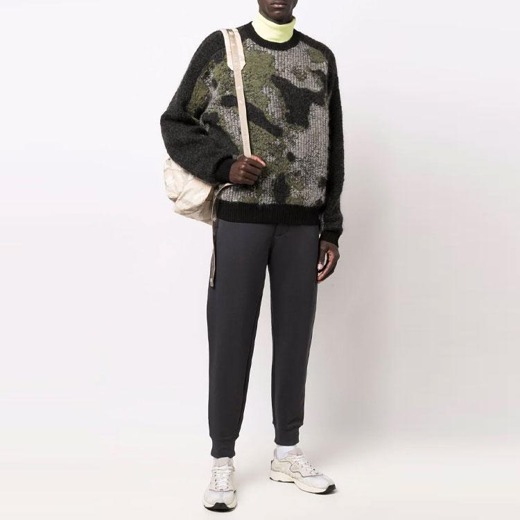 Y-3 FW21 Textured Knit Crewneck Sweater Unisex sweater Black HB3331