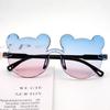 Kids Sun Sunglasses Bear Shape Children Glasses Cartoon Rimless UV400 Child Eyeglasses Outdoor Anti-Glare Girls Boys Sunglasses