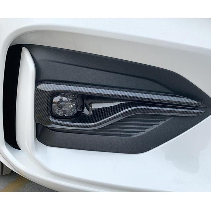 For Ford Focus     Car Styling Eyebrow ABS Chrome/Carbon Fiber Cover Trim Head Front Fog Light Lamp Frame 2PCs
