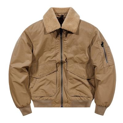 Mode jacka med avtagbar krage Man Bomberjacka Herr Windbreaker Thicken Vadderade jackor Kappa Herrkläder Casual Tooling Jacka