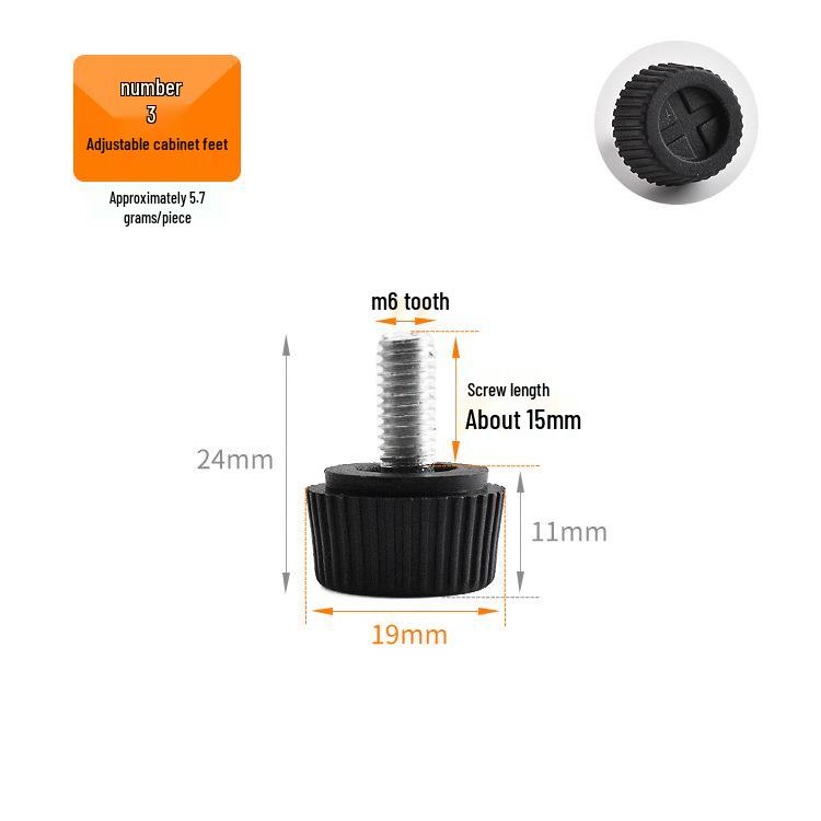 Adjustable Height Furniture Foot Pad for Sofas and Cabinets - Silent Floor Screw Pad