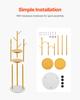 VEVOR Coat Rack, Freestanding Coat Rack Stand with Quartz Stone Base & 9 Hooks, Free Standing Hall Coat Tree for Entryway, Bedroom, Office