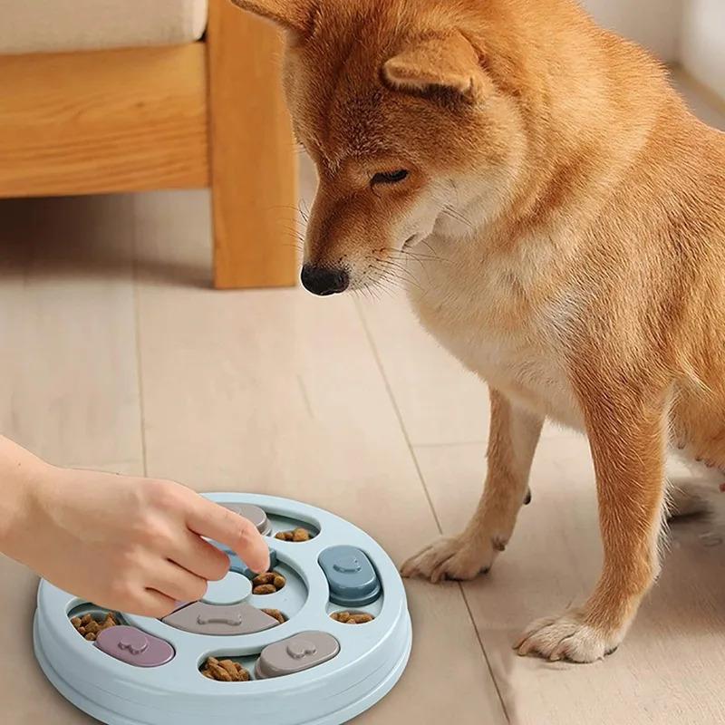 Interactive Dog Food Puzzle Bowl Slow Feeder Toy for Boredom Relief and Mental Stimulation Educational Training