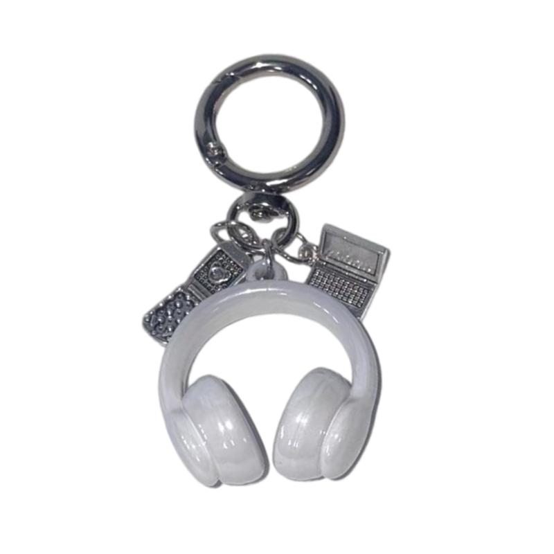 

Lovely Headphone Keychain With Sturdy Clasp Stylish Bag Decoration For Women Handbags Cellphone Car Keys Decoration 1