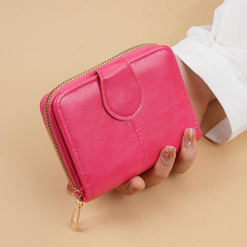 Women's Compact Wallet, Vintage Style, Coin Purse With Snap Closure, Small Ladies Money Pouch