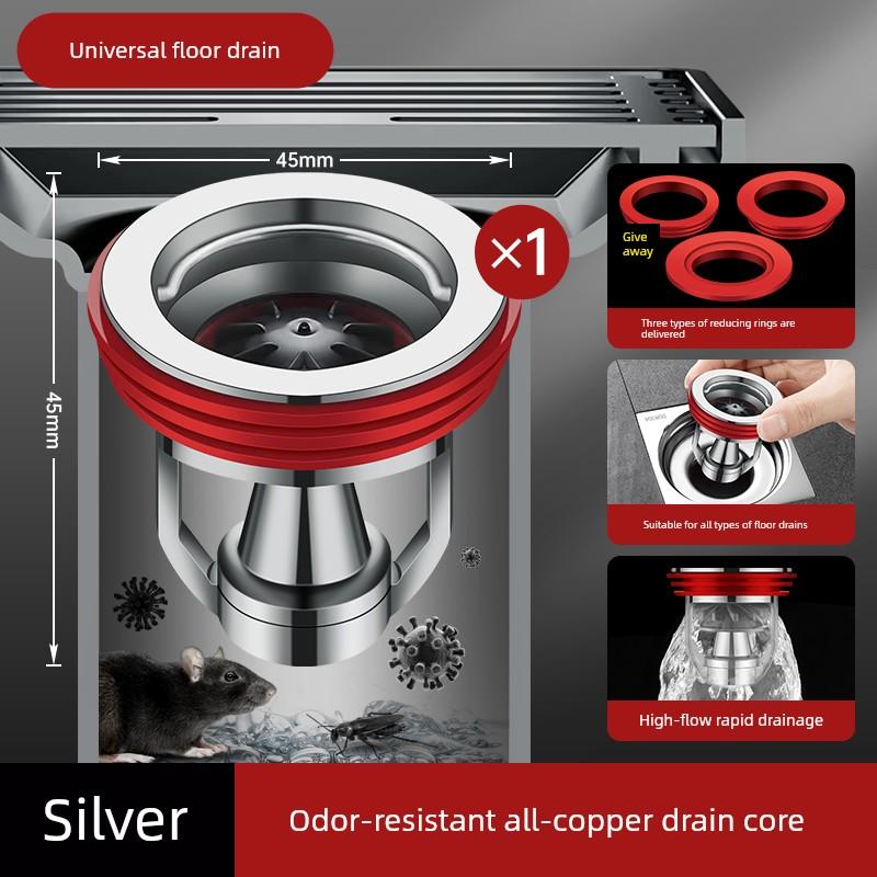 Floor Drain Deodorizer Inner Core for Bathroom and Toilet, Anti-Odor Device for Sewer Pipes, Sealing Cover To Prevent Small Flying Insects, Universal