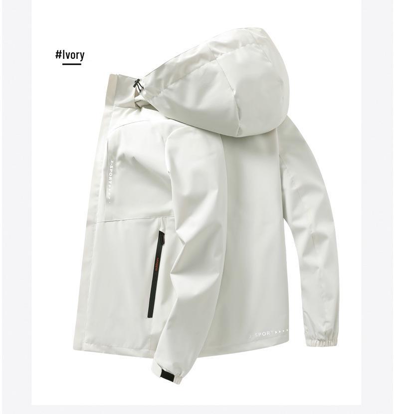 Giacca a vento con cappuccio unisex: Giacca da Ciclismo da Esterno per Coppie, Monostrato Leggera