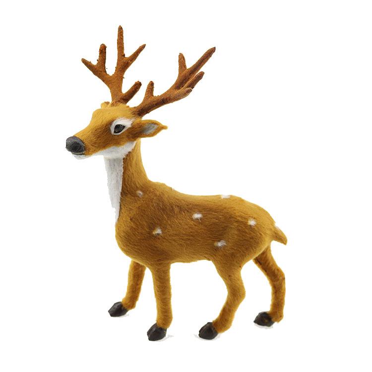 Fawn Sika Deer Christmas Ornaments - Small Decorative Reindeer Props
